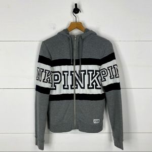HTF vs pink logo full zip hoodie